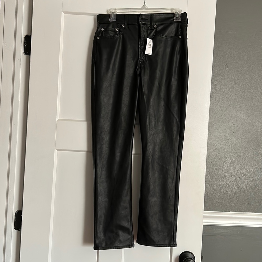 Black leather pants